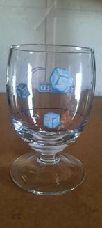Ricard-glas met 3 kleine ijsblokjes (4 beschikbaar), Verzamelen, Glas en Drinkglazen, Ophalen of Verzenden, Zo goed als nieuw