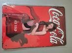 Plaque métal murale 20 cm x 30 cm Pin-up Coca-Cola, Envoi, Neuf