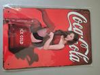 Metalen wandbord 20 cm x 30 cm Pin-up Coca-Cola, Nieuw, Verzenden