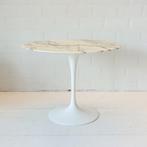 +pcs Eero Saarinen Knoll Tulip eet tafel Arabescato 90cm, Gebruikt, 50 tot 100 cm, Rond, Vier personen