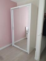 Kledingkast met spiegeldeuren 120 cm Wit Incl. inhoud NIEUW, Nieuw, 50 tot 70 cm, Kast, 105 cm of meer