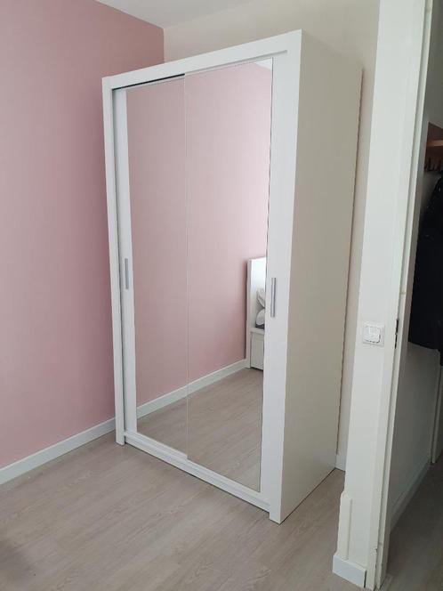 Kledingkast met spiegeldeuren 120 cm Wit Incl. inhoud NIEUW, Kinderen en Baby's, Kinderkamer | Commodes en Kasten, Nieuw, Kast