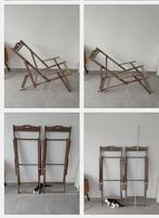 vintage houten ligbed x2, Ophalen, Gebruikt