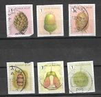 Set 6 zegels vruchten van bomen, Envoi, Affranchi