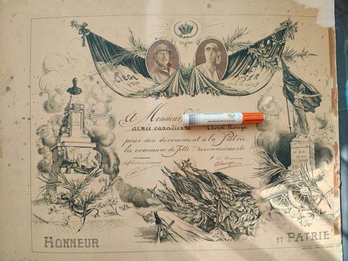 Document de reconnaissance GUERRE 1914-1918  Belgique homme, Verzamelen, Militaria | Algemeen, Verzenden