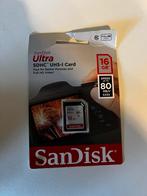 Sandisk geheugenkaart, SD, Nieuw, Fotocamera, 16 GB