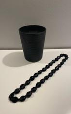 Zwarte halsketting, Bijoux, Sacs & Beauté, Colliers, Enlèvement ou Envoi, Comme neuf, Noir, Synthétique