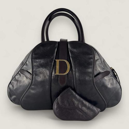 Dior Saddle bowling tas en portemonnee, Handtassen en Accessoires, Tassen | Damestassen, Gebruikt, Handtas, Zwart, Ophalen of Verzenden