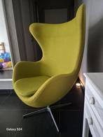 Design fauteuil Egg Chair Groen Kasjmier, Huis en Inrichting, Fauteuils, Ophalen, Design, 75 tot 100 cm, Zo goed als nieuw