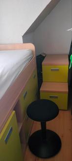 Halfhoogslaper met bureau, Huis en Inrichting, Slaapkamer | Complete slaapkamers, Ophalen, Zo goed als nieuw