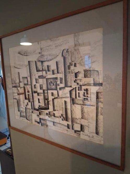 MARKUS 69: houtskooltekening, Antiek en Kunst, Kunst | Tekeningen en Fotografie, Ophalen of Verzenden