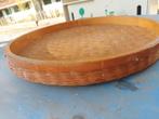 Gevlochten Rijstmand 40cm, Huis en Inrichting, Ophalen, Zo goed als nieuw, Rond, Hout