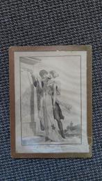 La phrase changée, estampe de Maquet, env. 19x14 cm, Envoi