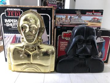 Vintage draagtas voor Star Wars C3PO en Darth Vader, 1983