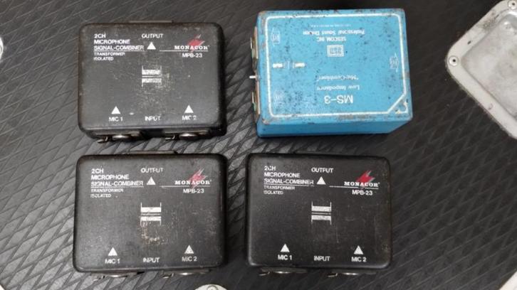 LIQUIDATIE - 3x MONACOR MPB-23 + 1x MS-3 - microfoonboxen, Muziek en Instrumenten, Microfoons, Gebruikt, Ophalen