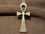 Egyptisch kruis - Ankh hanger met hierogliefen, Overige materialen, Gebruikt, Ophalen of Verzenden, Kruis of Symbool