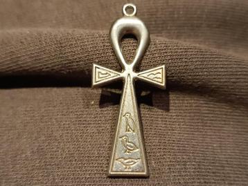 Croix égyptienne - Pendentif Ankh avec hiéroglyphes, Enlèvement ou Envoi, Utilisé, Croix ou Symbole, Autres matériaux