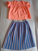 Set kleurrijke top en rok 140, Enlèvement ou Envoi, Utilisé, Fille