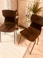 2 vintage design schoolstoelen obo eromes met stempel, Ophalen