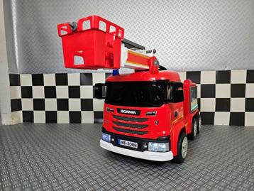 Kinderauto Scania Brandweer - soft start - afstandsbediening disponible aux enchères