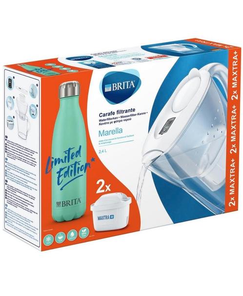 waterfilterkan Marella Cool wit + thermosfles, Huis en Inrichting, Tafelkleden, Ophalen