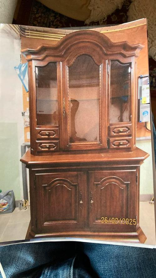 Goed onderhouden buffetkast + vitrinekast, Huis en Inrichting, Kasten | Buffetkasten, Gebruikt, Met lade(s), Met deur(en), Met plank(en)