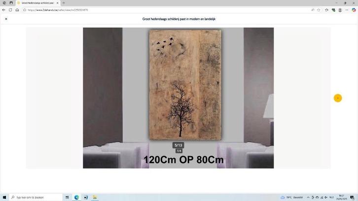 Groot hedendaags landelijk schilderij 2 halen 1 betalen nr 5, Antiek en Kunst, Kunst | Schilderijen | Modern, Ophalen