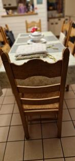 Eetkamertafel met stoelen, Ophalen, Klassiek, Eikenhout, Zo goed als nieuw