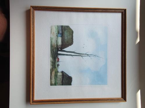 Tekening Dirk Baksteen, Antiek en Kunst, Kunst | Etsen en Gravures, Ophalen