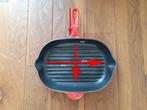 Le Creuset ovale grillpan, Huis en Inrichting, Gebruikt, Ophalen of Verzenden, Koekenpan of Braadpan, Keramische plaat