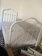 ijzeren bed met spijlen, 1 persoon, authentiek, vintage, Ophalen, Gebruikt, 90 cm, Eenpersoons