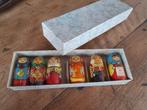 6 vintage matroesjka baboesjka originele doos h. 6cm haakje, Ophalen of Verzenden
