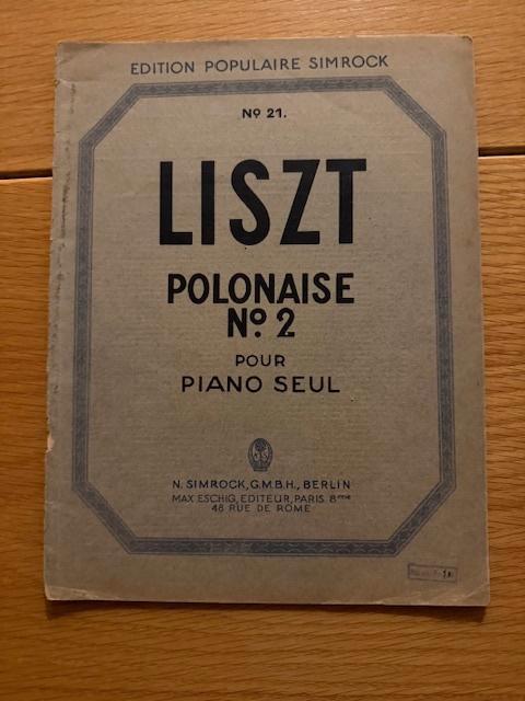 Liszt — Polonaise n 2 en mi majeur, Musique & Instruments, Partitions, Utilisé, Artiste ou Compositeur, Classique, Piano, Enlèvement ou Envoi