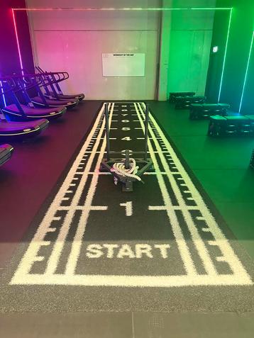 Sprinttrack 10 x 2 meter (HYROX, incl. sled & rope) beschikbaar voor biedingen