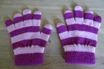 Set paars/roze gestreepte handschoenen, Ophalen of Verzenden, Gebruikt, Handschoenen