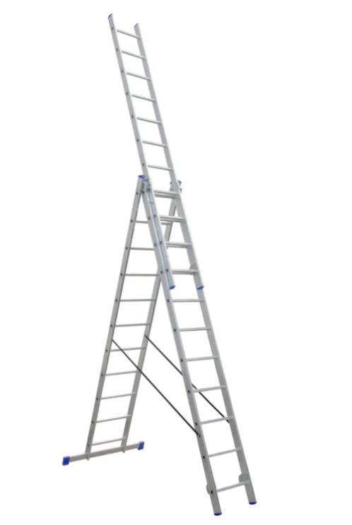 LADDER ESCALO STABILO II ALU REFORMLADDER / SCHUIFLADDER 3X1, Doe-het-zelf en Bouw, Ladders en Trappen, Zo goed als nieuw, Ladder