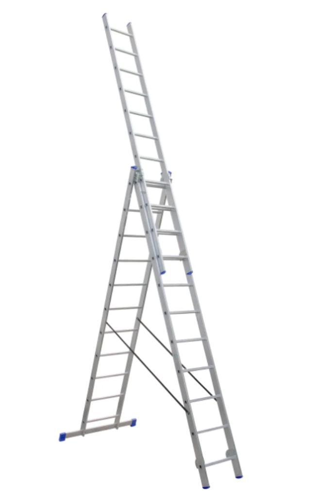 LADDER ESCALO STABILO II ALU REFORMLADDER / SCHUIFLADDER 3X1, Doe-het-zelf en Bouw, Ladders en Trappen, Zo goed als nieuw, Ladder