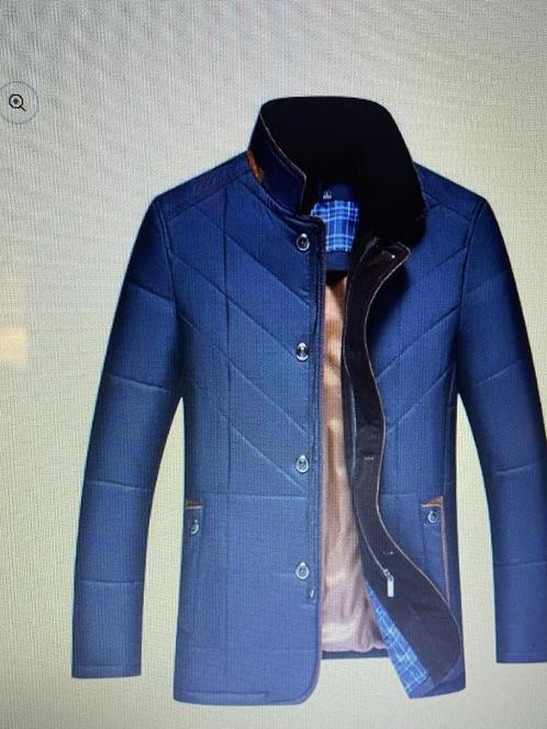 Mooie stijlvolle nieuwe jas, Vêtements | Hommes, Vestes | Hiver, Neuf, Taille 56/58 (XL), Bleu, Enlèvement