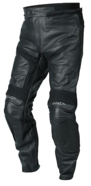 Pantalon moto DMP Drift en Cuir Noir, taille 54 - XL