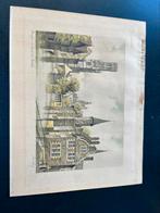 Gravure van Barday de rozenhoedkaai Brugge, Antiek en Kunst, Kunst | Etsen en Gravures, Ophalen