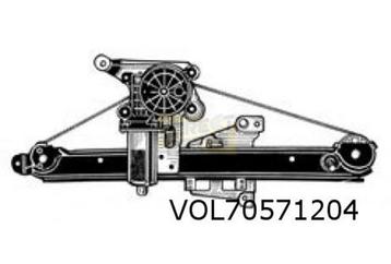 Volvo S60/S80/V70 Raammechaniek Rechts achter (elb. inc. mot beschikbaar voor biedingen