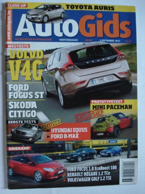 AutoGids 857 Volvo V40 Ford Focus ST B-Max Hyundai Equus Rol, Boeken, Auto's | Folders en Tijdschriften, Gelezen, Algemeen, Verzenden