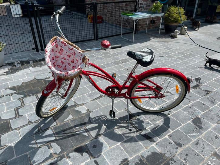 Beach Cruiser Hawaii Elektra koraalrood, Fietsen en Brommers, Fietsen | Cruisers en Lowriders, Gebruikt, Dames, Cruiser, Ophalen