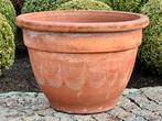 Italiaanse terracotta bloempot met stempel - diameter 50 cm, Ophalen, Terracotta, Balkon