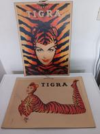 Tigra , reclamebord karton  , litho  , 42 x 30, Ophalen of Verzenden, Reclamebord