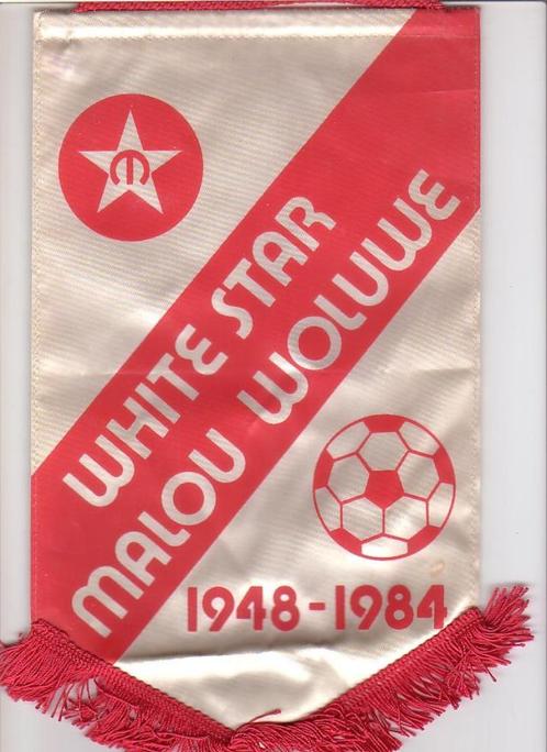 Wimpel / White Star Malou Woluwe / 1948 - 1984, Verzamelen, Sportartikelen en Voetbal, Gebruikt, Vaantje of Sjaal, Verzenden