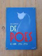 Emaillebord 10 jaar Brouwerij De poes Tielt, Ophalen of Verzenden, Gebruikt, Reclamebord