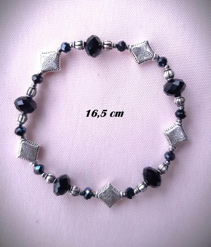 Bracelets fait main au choix (diam.16,5 cm), Bijoux, Sacs & Beauté, Bracelets, Élastique, Argent, Enlèvement ou Envoi