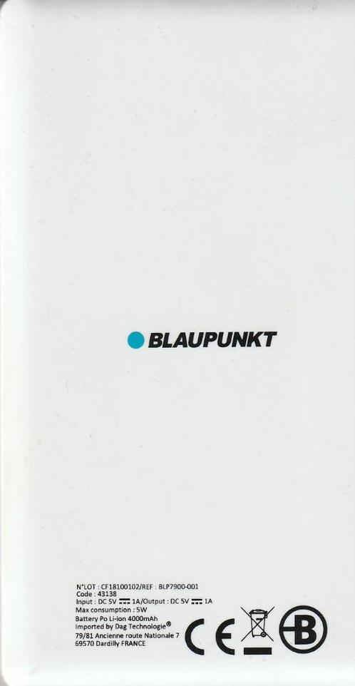 Banque d'alimentation BLAUPUNKT BLP7900-001, Télécoms, Batteries externes, Utilisé, Envoi