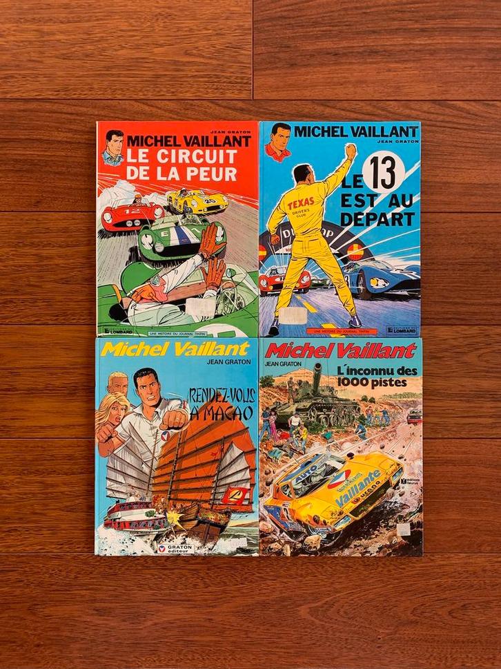 Michel Vaillant / Lot x4 Bandes Dessinées, Boeken, Stripverhalen, Ophalen of Verzenden